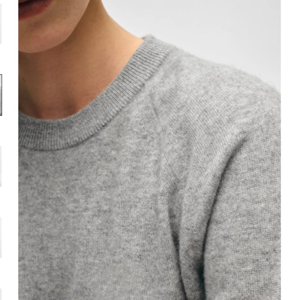NEW White + Warren Essential cashmere easy sweatshirt in Pink - Picture 2 of 6